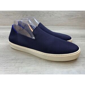 Rothys The Sneaker Navy Night Blue Knit Slip On Flats Women's 11.5 Shoes